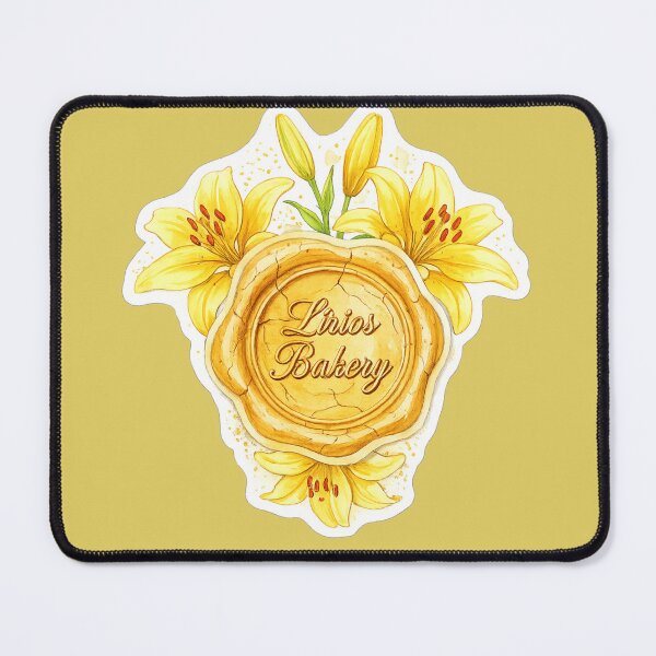 Item preview, Lilies Bakery official seal with flowers sticker. designed and sold by LiriosLand.
