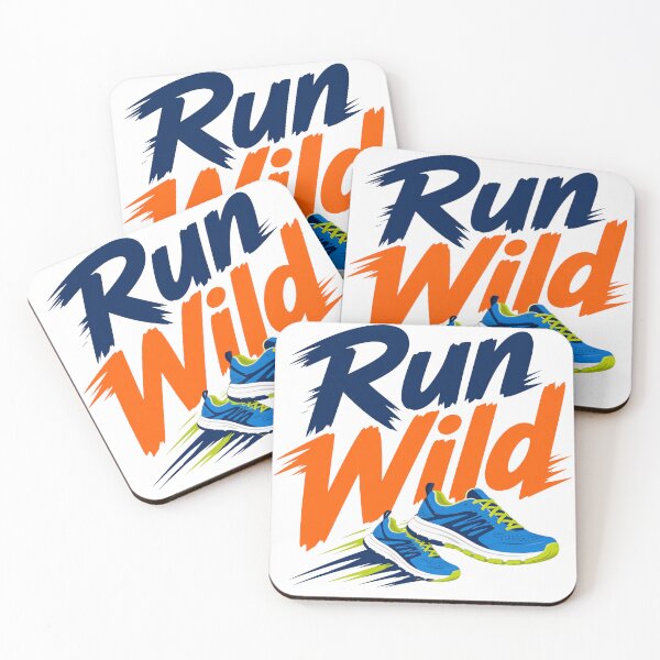 Item preview, Run Wild Running Shoes Bold Typography Runner Gift designed and sold by Old Tree Store .