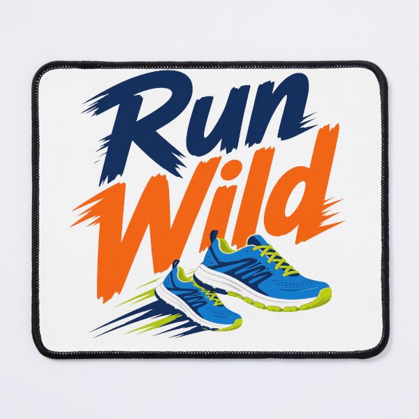 Item preview, Run Wild Running Shoes Bold Typography Runner Gift designed and sold by Old Tree Store .