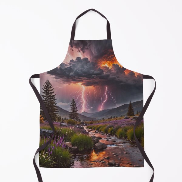 Item preview, Epic Lightning Storm Over Mountain Meadow Wall Art designed and sold by BeautifulVirtues.