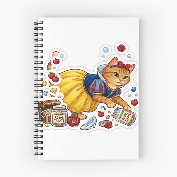 Item preview, Cute Snow White Ginger Cat Princess with Royal Treats Sticker designed and sold by Purely Art Shop.