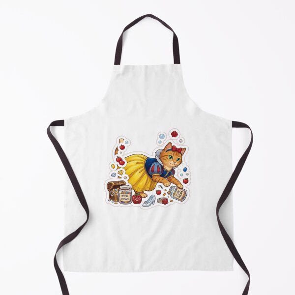 Item preview, Cute Snow White Ginger Cat Princess with Royal Treats Sticker designed and sold by Purely Art Shop.