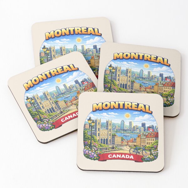 Item preview, Montreal, Canada - Old Town, Basilica and Skyline designed and sold by Myra365Art.