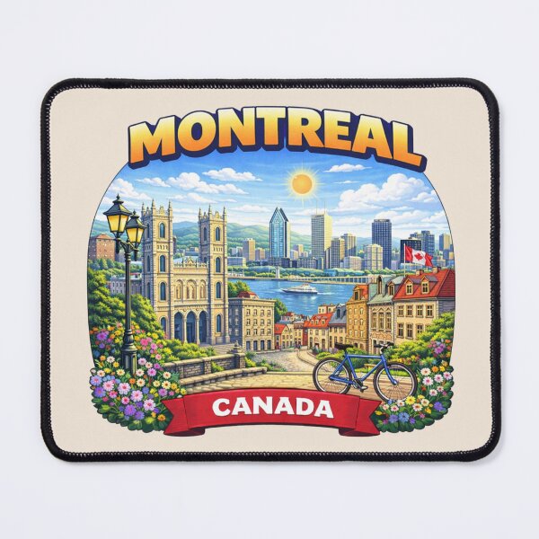 Item preview, Montreal, Canada - Old Town, Basilica and Skyline designed and sold by Myra365Art.
