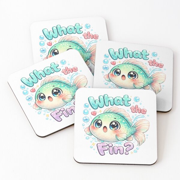 Item preview, What the Fin? Cute Kawaii Fish Pun designed and sold by GMACgraphicsCo.