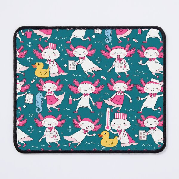 Item preview, Funny Axolotl Nurse Allover Pattern - Colorful Medical Art designed and sold by BestUncommonTee.