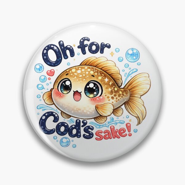 Item preview, Oh for Cod’s Sake! Cute Kawaii Fish Pun designed and sold by GMACgraphicsCo.