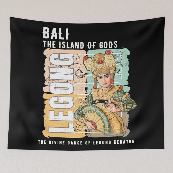 Item preview, Legong Dance Bali The Island of Gods - Vintage Traditional Art designed and sold by Khanz4Design.