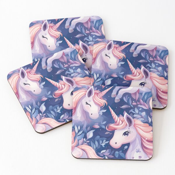 Item preview, Cute unicorn, fantasy world, crystal horn. Seamless pattern designed and sold by Leylita Design.