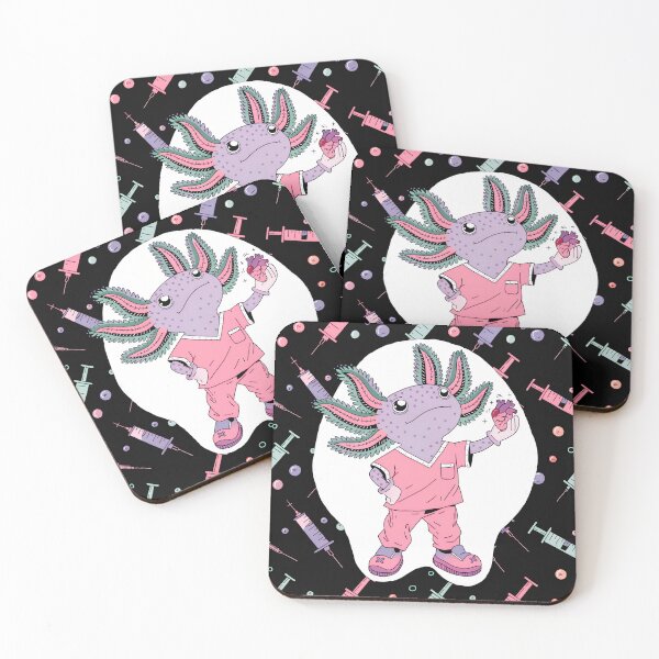 Item preview, Axolotl Nurse Holding Heart Funny Anatomy- Cute Medical Gift designed and sold by BestUncommonTee.