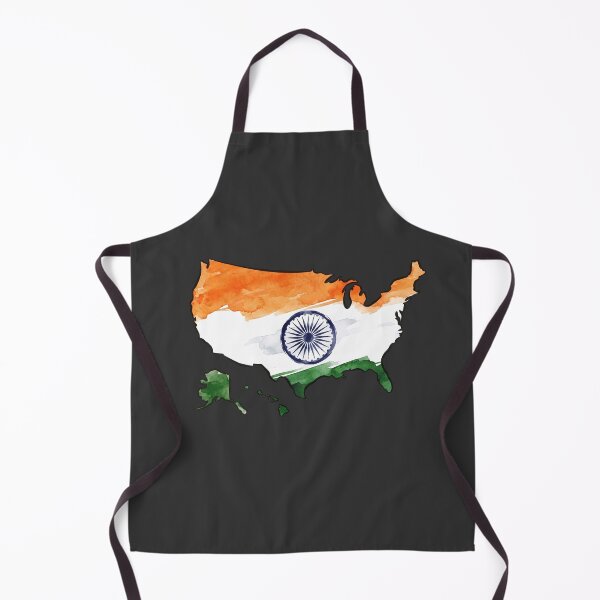 Item preview, USA Map India Flag Heritage Watercolor Art designed and sold by MeldMerch Map & Flag Co..