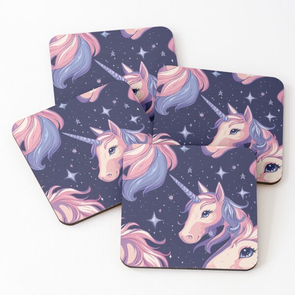 Item preview, Cute unicorn, fantasy world, crystal horn. Seamless pattern designed and sold by Leylita Design.