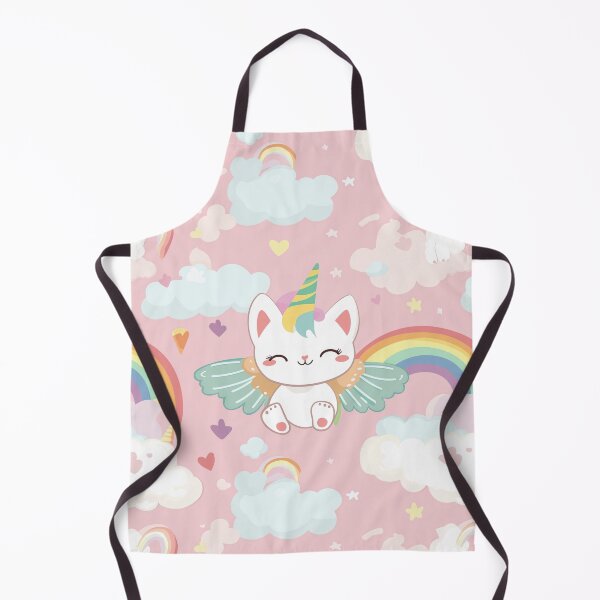 Item preview, Cat unicorn, fantasy world, crystal horn. Seamless pattern designed and sold by Leylita Design.