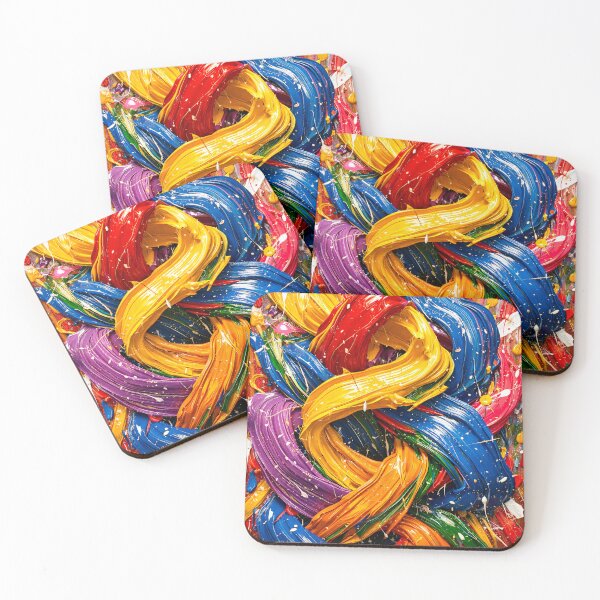 Item preview, Vibrant Abstract Paint Swirl Texture Colorful Modern Palette Knife Art designed and sold by Kaleidoscope Print.