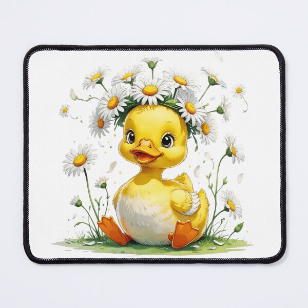 Item preview, Cute Duckling with Daisy Flower April Birth Month Art designed and sold by AQUILAKREO.