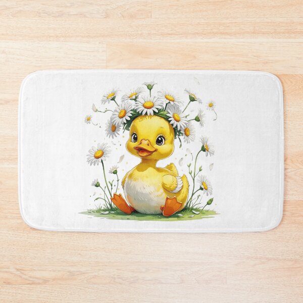 Item preview, Cute Duckling with Daisy Flower April Birth Month Art designed and sold by AQUILAKREO.