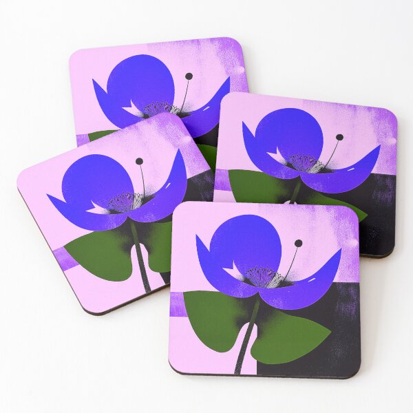 Item preview, Sapphire Pulse: Modern Neon Bloom designed and sold by joycrysstudio.
