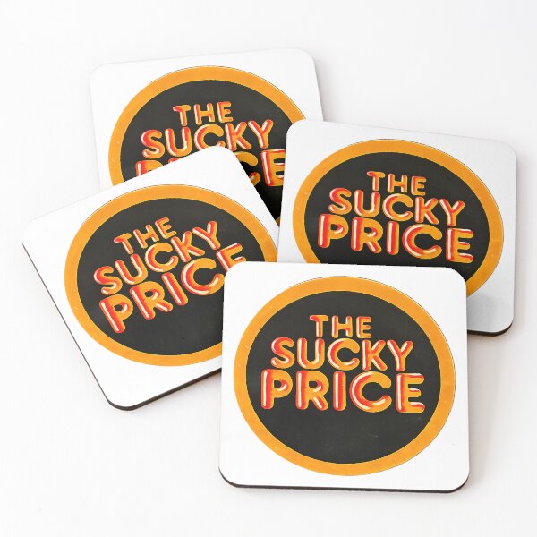 Item preview, The Sucky Price – Funny Retro Gas Parody Sticker designed and sold by PIXEL POP DESIGNS - Beyond the Norm!.