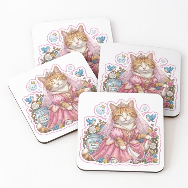 Item preview, Cute Aurora Princess Ginger Cat with Dreamy Treats Sticker designed and sold by Purely Art Shop.