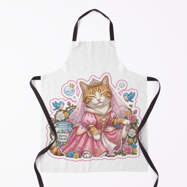 Artikelvorschau, Niedlicher Aurora-Prinzessin-Ginger-Kater mit verträumten Leckereien-Aufkleber entworfen und verkauft von Purely Art Shop.