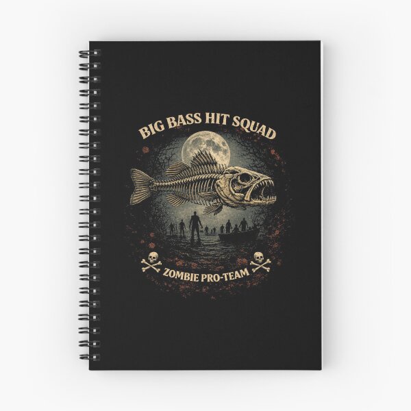 Item preview, Zombie Bass Fishing, Big Bass Hit Squad, Largemouth Skeleton designed and sold by HyphThonia.