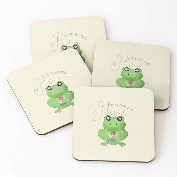 Item preview, Cute Frog Hoptimistic Design, Kawaii Frog With Flower, Positive Quote Frog, Funny Frog Pun Art, Green Aesthetic Animal designed and sold by HopeAndHustle.