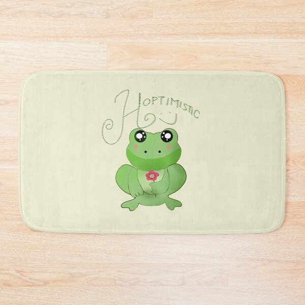 Item preview, Cute Frog Hoptimistic Design, Kawaii Frog With Flower, Positive Quote Frog, Funny Frog Pun Art, Green Aesthetic Animal designed and sold by HopeAndHustle.