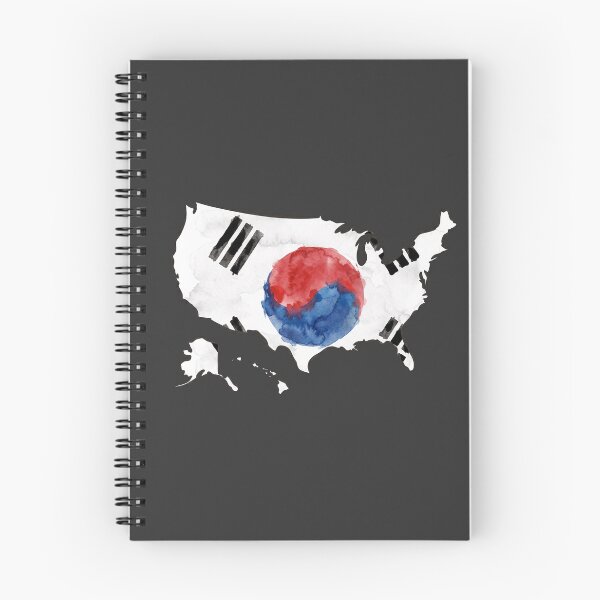 Item preview, USA Map South Korea Flag Heritage Watercolor Art designed and sold by MeldMerch Map & Flag Co..
