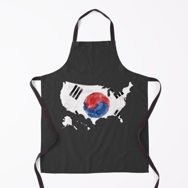 Item preview, USA Map South Korea Flag Heritage Watercolor Art designed and sold by MeldMerch Map & Flag Co..