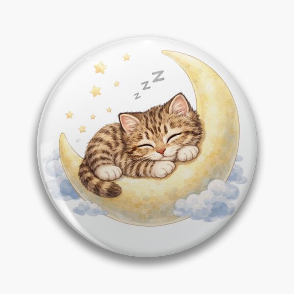 Item preview, cat sleeping on the moon designed and sold by PasoaPaso2025.