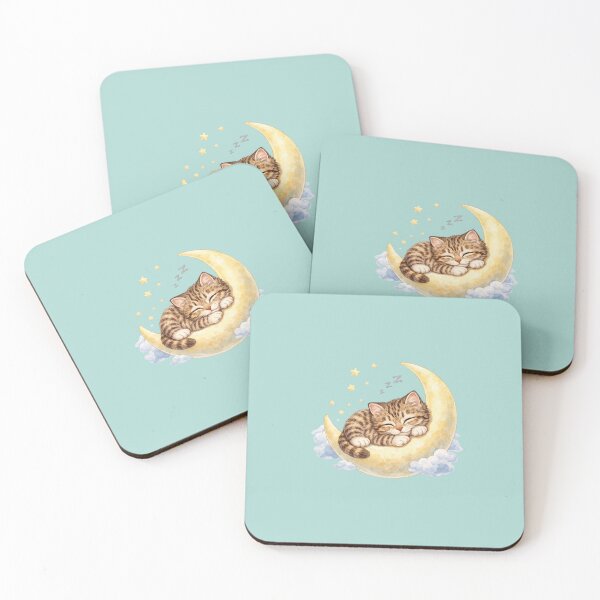 Item preview, cat sleeping on the moon designed and sold by PasoaPaso2025.