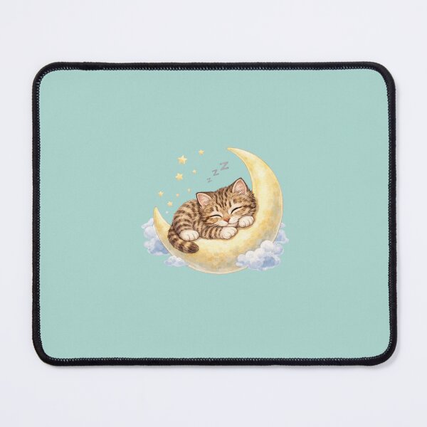 Item preview, cat sleeping on the moon designed and sold by PasoaPaso2025.