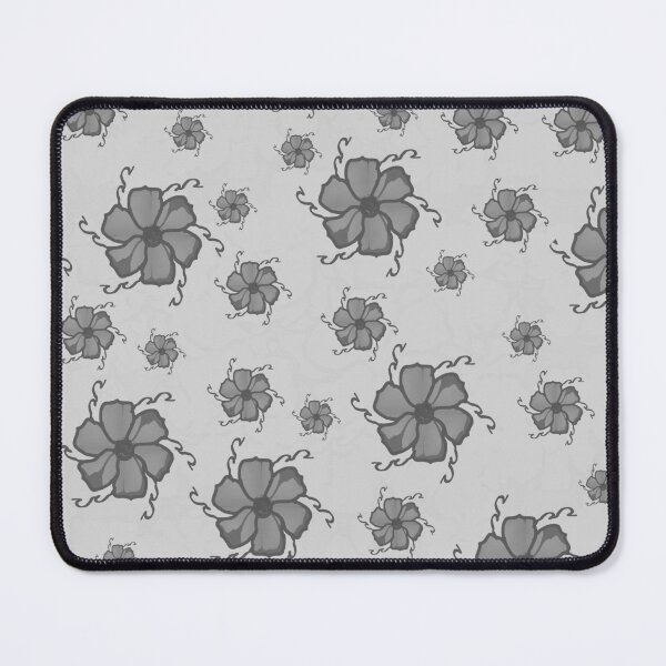 Item preview, Festive Tropics Floral Monochrome in Gray designed and sold by HHHeirlooms.