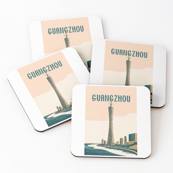 Item preview, Canton Tower Guangzhou Retro Cityscape designed and sold by NeuralVibe.