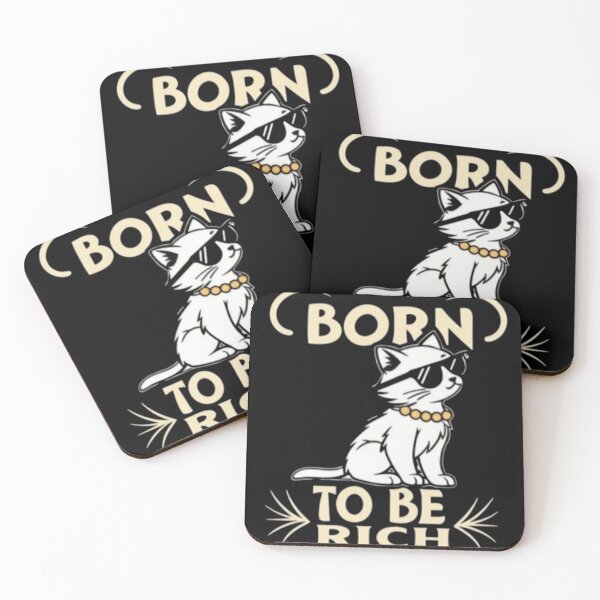 Item preview, Born To Be Rich - Cool Cat in Sunglasses Illustration designed and sold by GenZFashion000.