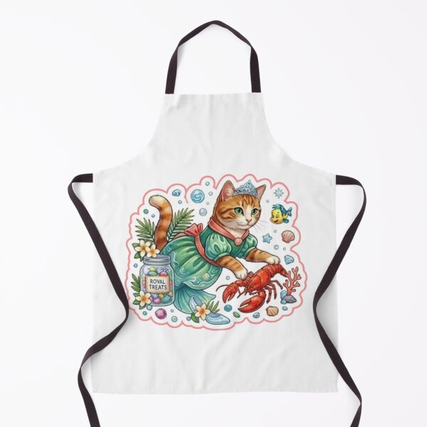 Item preview, Princess Mermaid Ginger Cat with Red Lobster designed and sold by Purely Art Shop.