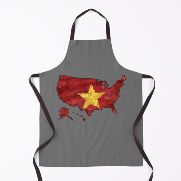 Item preview, USA Map Vietnam Flag Heritage Waterolor Art designed and sold by MeldMerch Map & Flag Co..