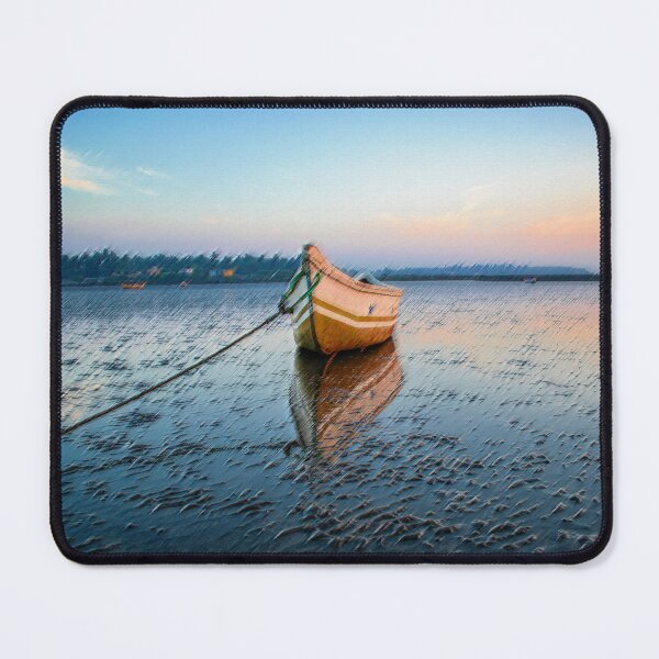 Item preview, Anchored, Yet Unstoppable A small fishing boat artistic work for printing designed and sold by BhadrarjunaArts.