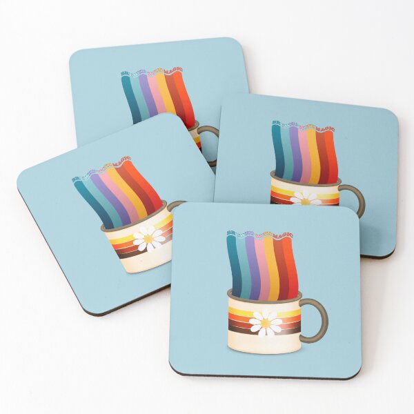 Item preview, Brewed With Magic - 70s Retro Groovy Coffee Mug Design designed and sold by stylestitch7tees.