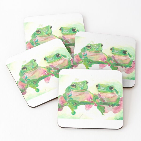 Item preview, Two Green Tree Frogs designed and sold by Tayla-Joan-Art.