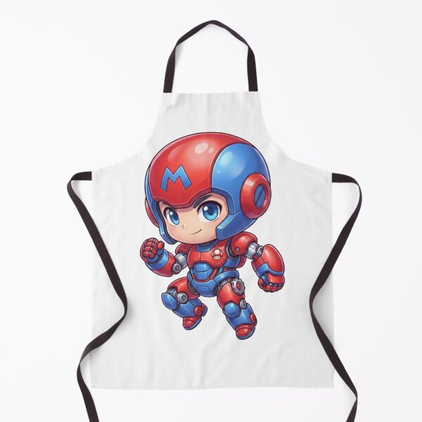 Item preview, Cute Red Blue Chibi Robot Mascot – Futuristic Mini Hero Character designed and sold by Dospart.