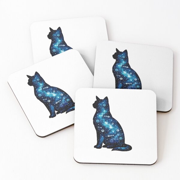 Item preview, Nebula Siamese Cat Celestial Galaxy Feline Silhouette designed and sold by tineldesign.
