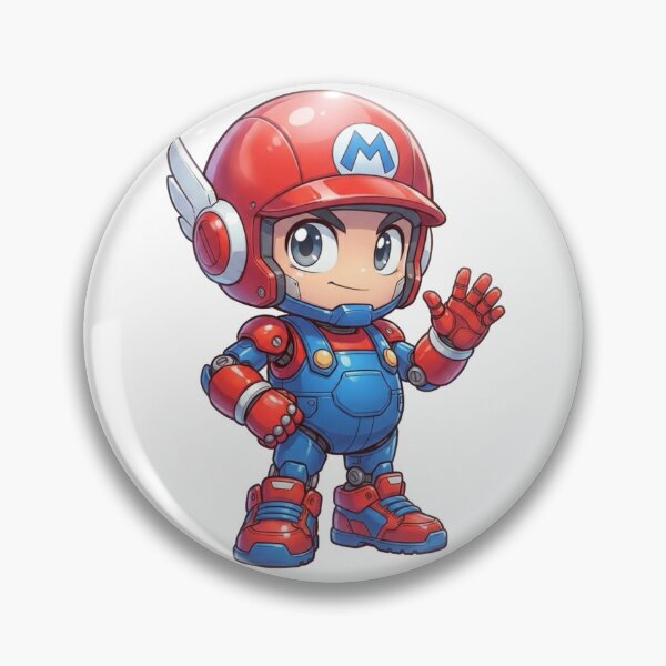 Item preview, Cute Red Blue Chibi Robot Mascot – Futuristic Mini Hero Character designed and sold by Dospart.