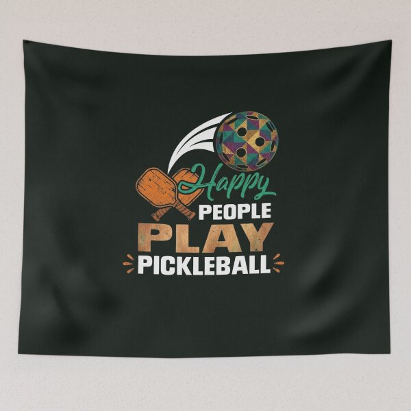 Item preview, Textured Happy People Play Pickleball – Geometric Court Sports Graphic designed and sold by Sashka-.