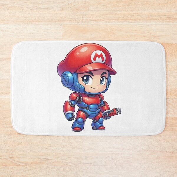Item preview,  Cute Red Blue Chibi Robot Mascot – Futuristic Mini Hero Character designed and sold by Dospart.
