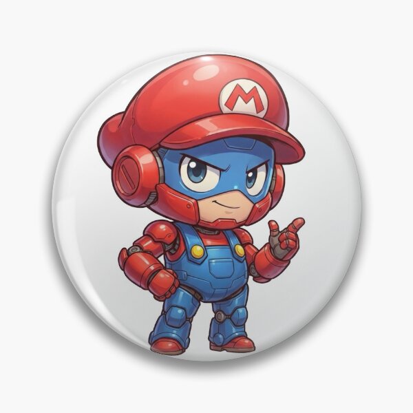 Item preview, Cute Red Blue Chibi Robot Mascot – Futuristic Mini Hero Character designed and sold by Dospart.
