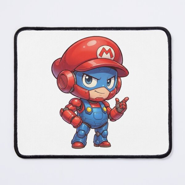 Item preview, Cute Red Blue Chibi Robot Mascot – Futuristic Mini Hero Character designed and sold by Dospart.