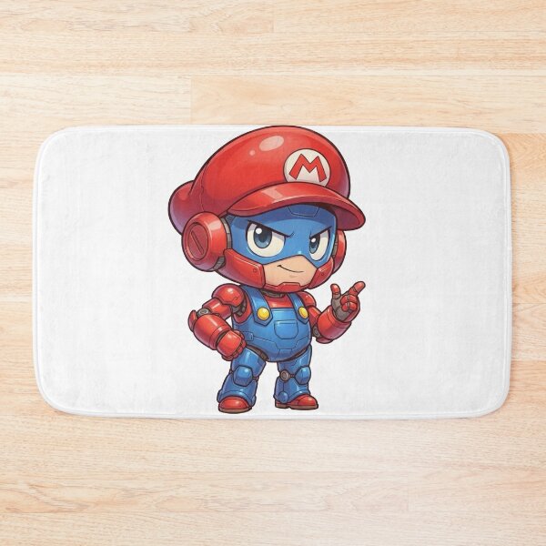 Item preview, Cute Red Blue Chibi Robot Mascot – Futuristic Mini Hero Character designed and sold by Dospart.