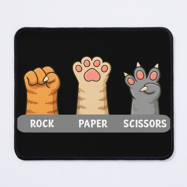 Item preview, Cat Paws Rock Paper Scissors Funny Pet Tee designed and sold by Dmo3HarkoArt.