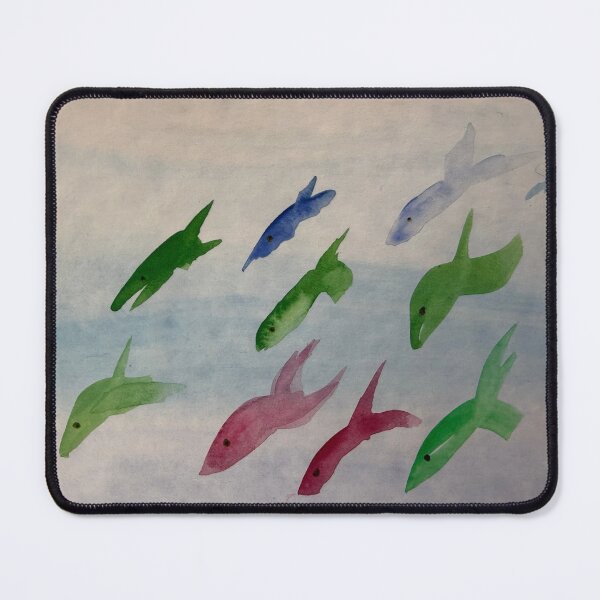 Item preview, red fish blue fish designed and sold by gregappel.